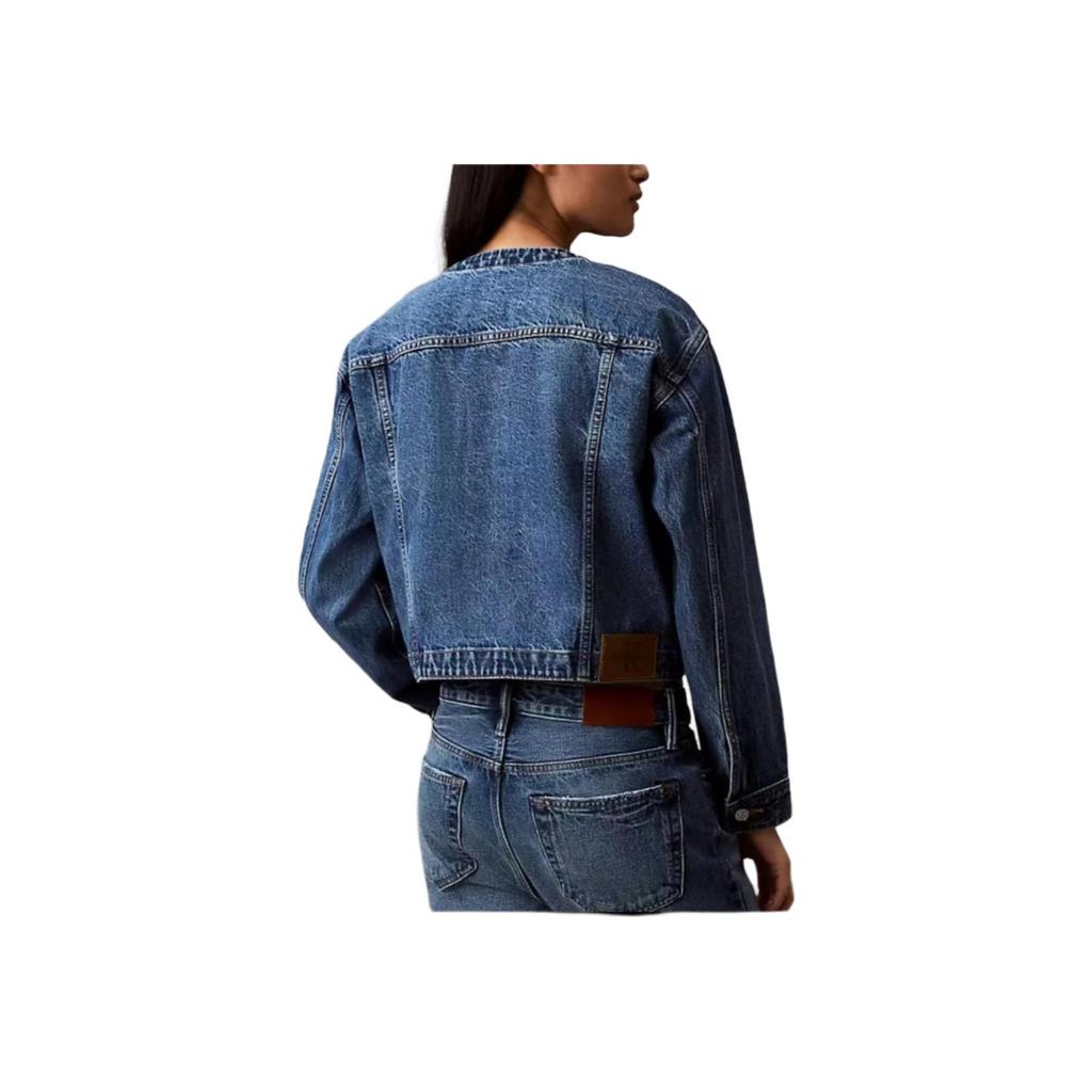 Calvin Klein Fashion Casual Round Neck Long Sleeve Denim Jacket Women jackets 47B715G-420
