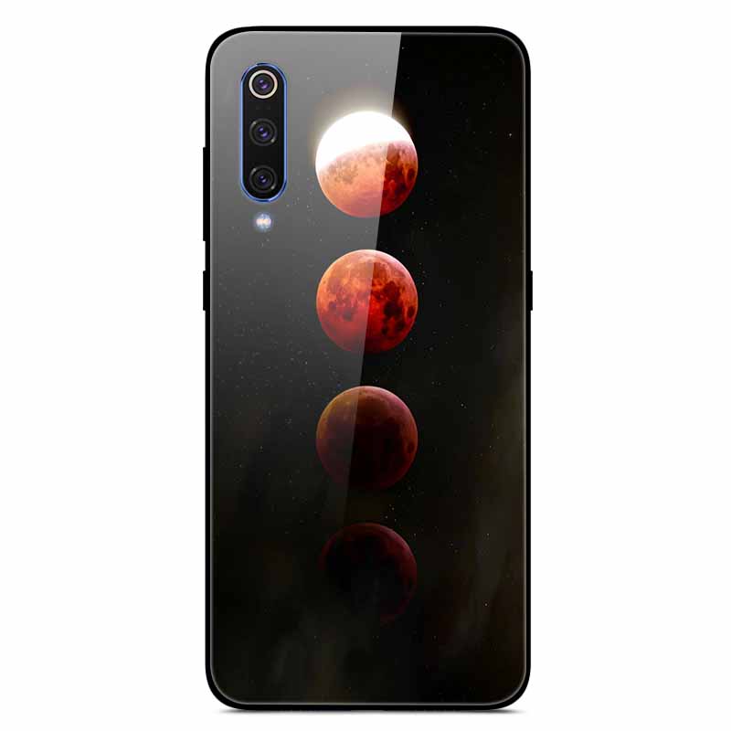 For Xiaomi Mi A3 Cases Luxury Tempered Glass Space Phone Covers for Xiaomi MI 9 Lite Case 9lite MiA3 Hard Back Shell Protective