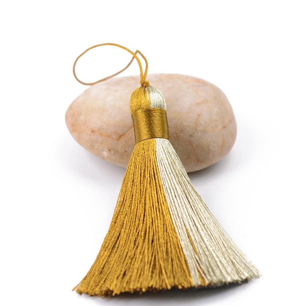 Soft Thread Fringe Tassel Charm Two-Tone Color Gradient Tassel Ornament  For Jewelry DIY