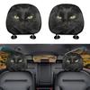 Cool Black Cat Pattern Breathable Car Seat Headrest Cover , Wear-resistant, Retractable Car Accessory Seat Headrest Cover