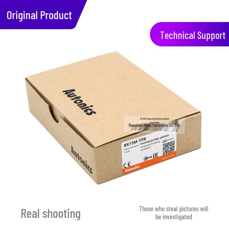 Autonics BX15M-TFR Through-beam Photoelectric Sensor Switch, AC/DC Universal