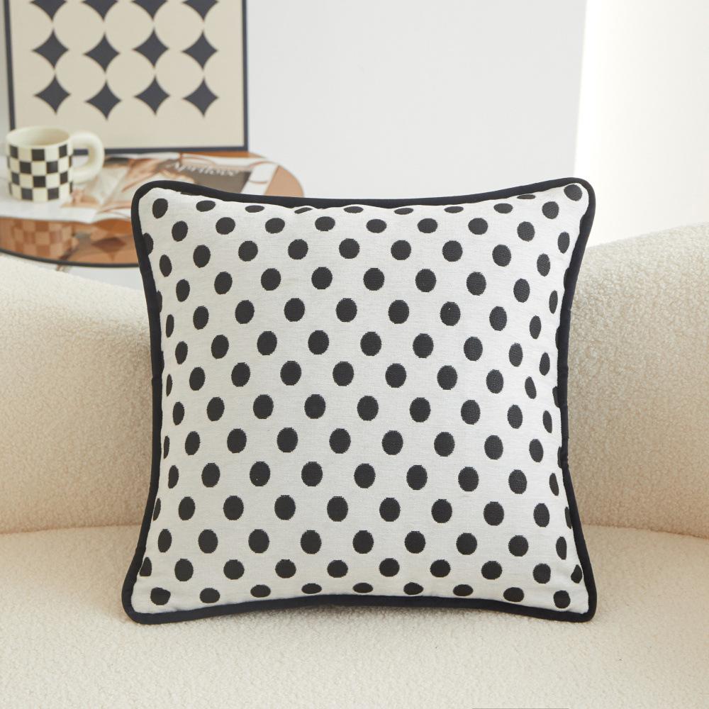 45X45Cm New Luxury Chenille Cushion Cover Nordic Black White Modern Abstract Geometry Patterns Sofa Office Pillowcase Home Decor