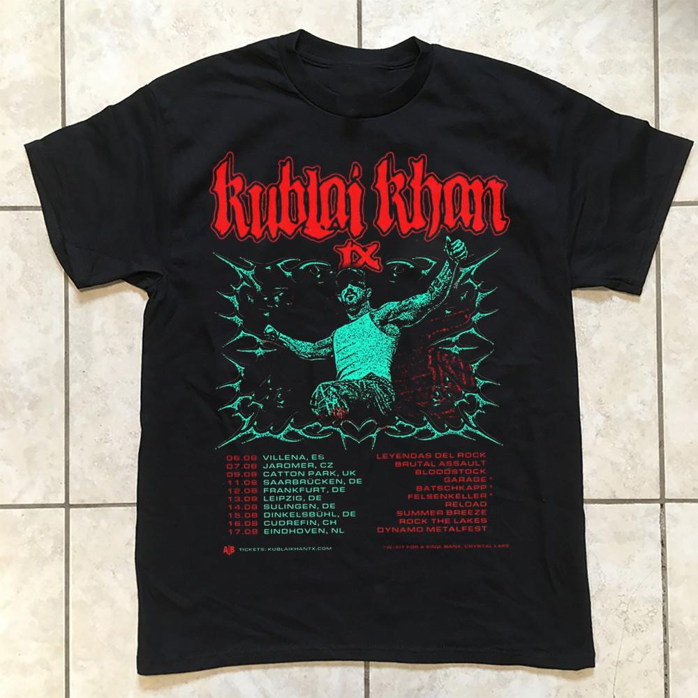Kublai Khan TX 2025 European And UK Tour Summer Dates T Shirt All Size FF283 Unisex T-Shirt