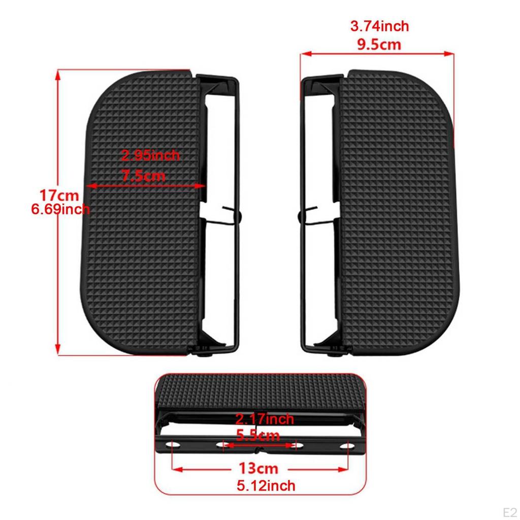Bike Pedals,Front Footboard Rubber Pad Stable Universal Portable Easy To Install Foot Pegs Footrest