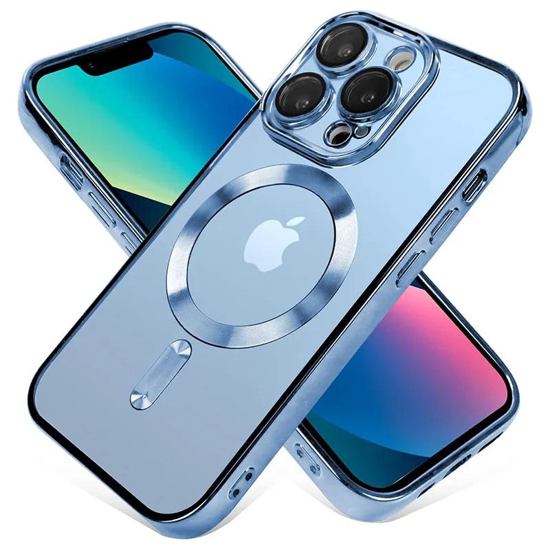 Transparente Magnetische Hülle Für iphone 17 Pro 16 15 14 13 12 11 Pro Max Plus Linsenschutz Für Magsafe Kabelloses Laden Hülle
