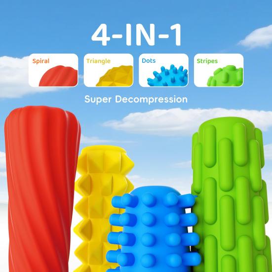 4Pcs Textured Silicone Pencil Grips for Stress Relief Sensory Fidget Sleeves Quiet Classroom Fidget Tool for Home School Office Travel
