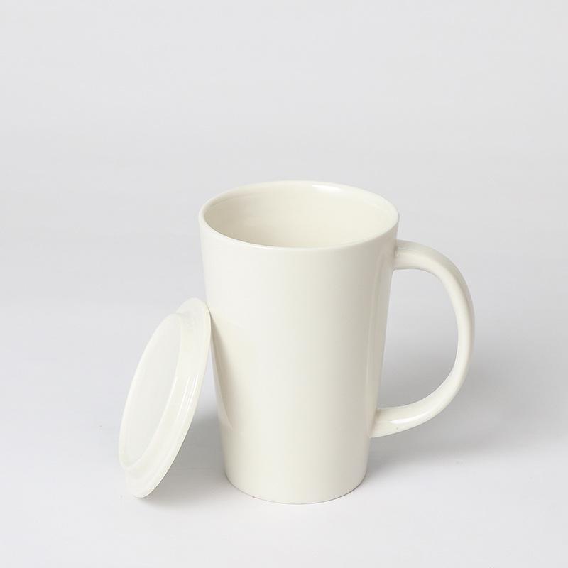 

Simple ceramic water cup mug creative coffee cup high-end office teacup with lid gift cup 401-500ml