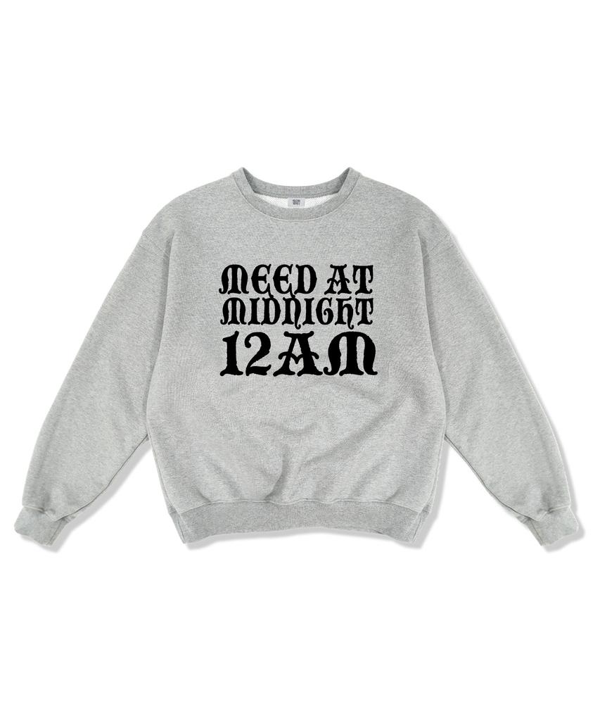 MIDNIGHT12AM [Fleece Line Option] Meet At Mid Oversized Premium Double-Sided Sweatshirt 4 Colors (Type A)