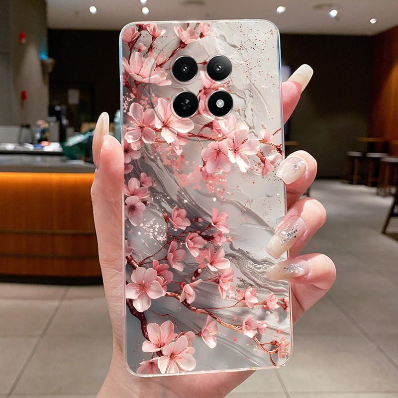 Phone Case For Realme 12 5G 12X 5G 13 5G C65 Protective Cases Realme Narzo N65 70X Capa Flower Butterfly Soft Silicone TPU Cover