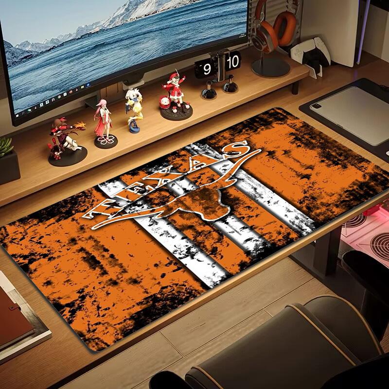 Texas Longhorns Color Mouse Pad Large Gaming Table Cushion Non-slip Laptop Tablet Big Mousepad XXL Mat Mini PC Playmat With Lock edge