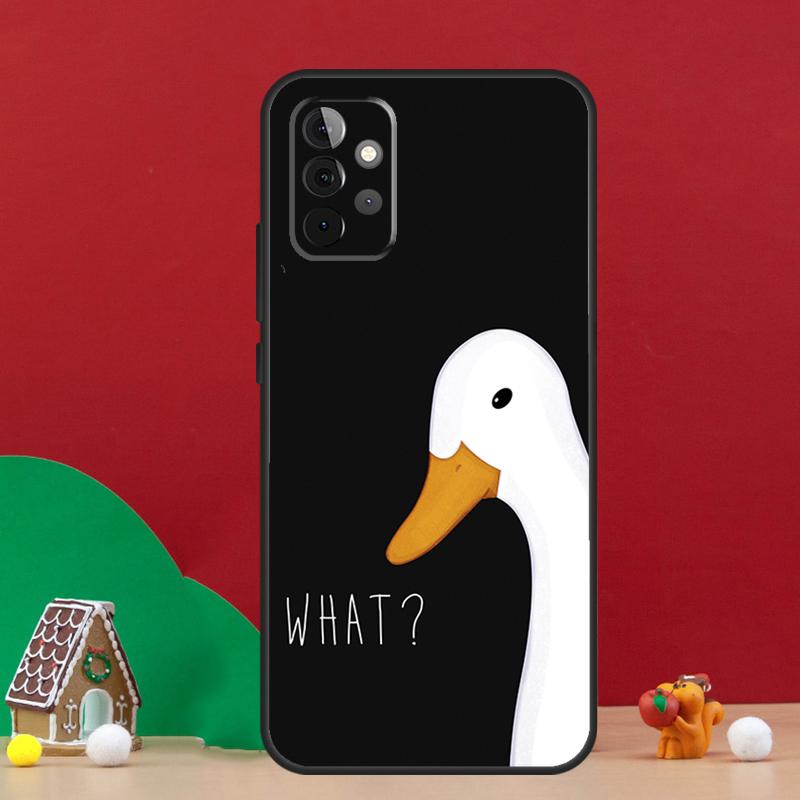 Cartoon Funny Goose Case For Samsung Galaxy A54 A06 A16 A26 A36 A56 A53 A32 A52 A33 A13 A55 A35 A15 A14 A34 A17
