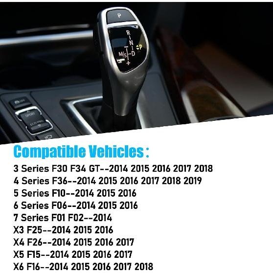 Jaronx Compatible with BMW Gear Shift Circuit Board for 3'F30 F34 GT/4'F36/5'F10/6'F06/7'F01 F02/X3 F25/X4 F26/X5 F15/X6 F16, Gear Shift Knob LED