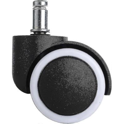 5x Hard Floor Castors Swivel Chair Castors 11mm / 48mm Castor Set For Office Chair Black And White