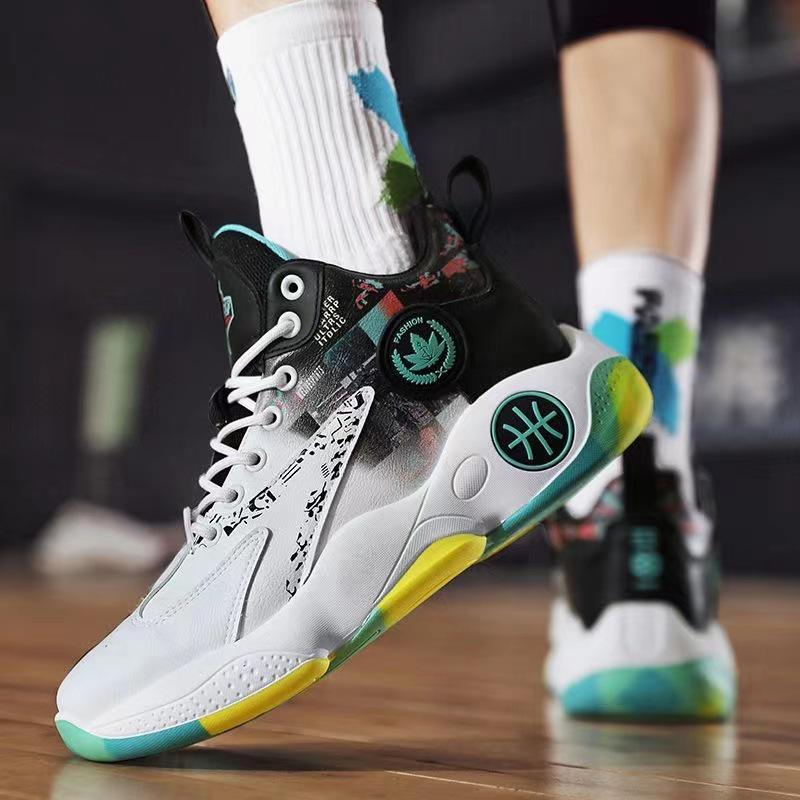 2024 Spring Men's Colorful High-Top Breathable Casual Sports Basketball Shoes