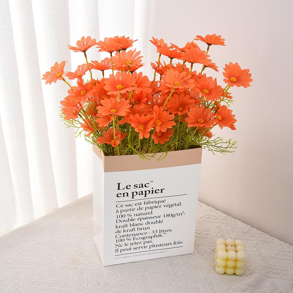 5 Heads Chamomile And Daisy Simulation Flowers Living Room Decoration Home Decoration Wedding Handheld Flowers Fake Flowers