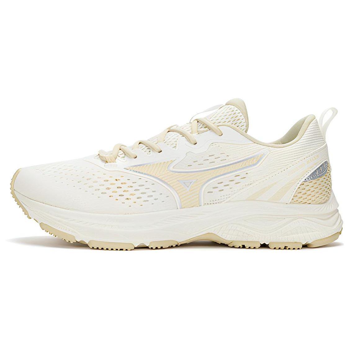 Mizuno Racer Unisex Low Top Running Shoes Beige White Gold D1GH223603 40