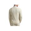 Polo Ralph Lauren FW24 Solid Color Small Pony Embroidered V-Neck Knit Sweater Men sweater Cream MNPOSWE16822052-101