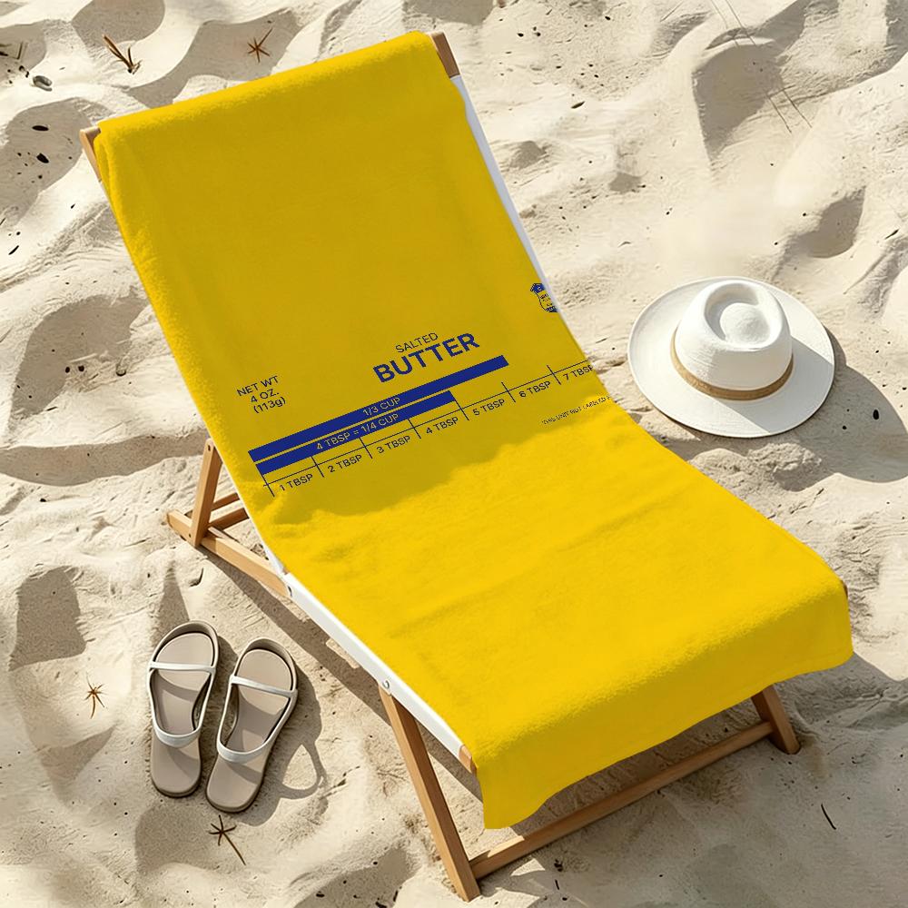 Salted Butter Label Funny Towel Beach Quick Dry Soft Pool Towels Gift for Travel Gym Shower Camping sports