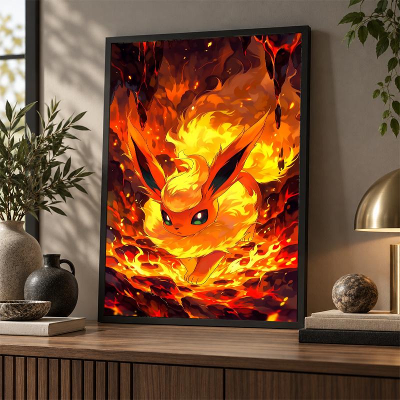 5D Diamond Painting flareon DIY Full Drill Diamond Art Kit Home Decoration