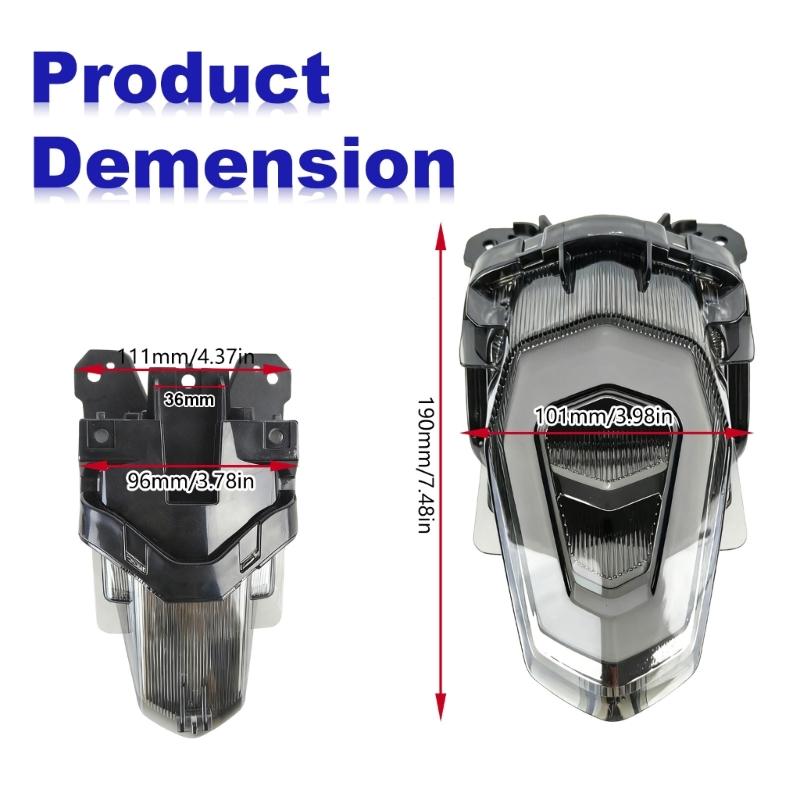 APP Adjustable LED Tail Brake Light Assembly for Y16ZR Motorcycle High Visibility Safety Feature Modified Accessories