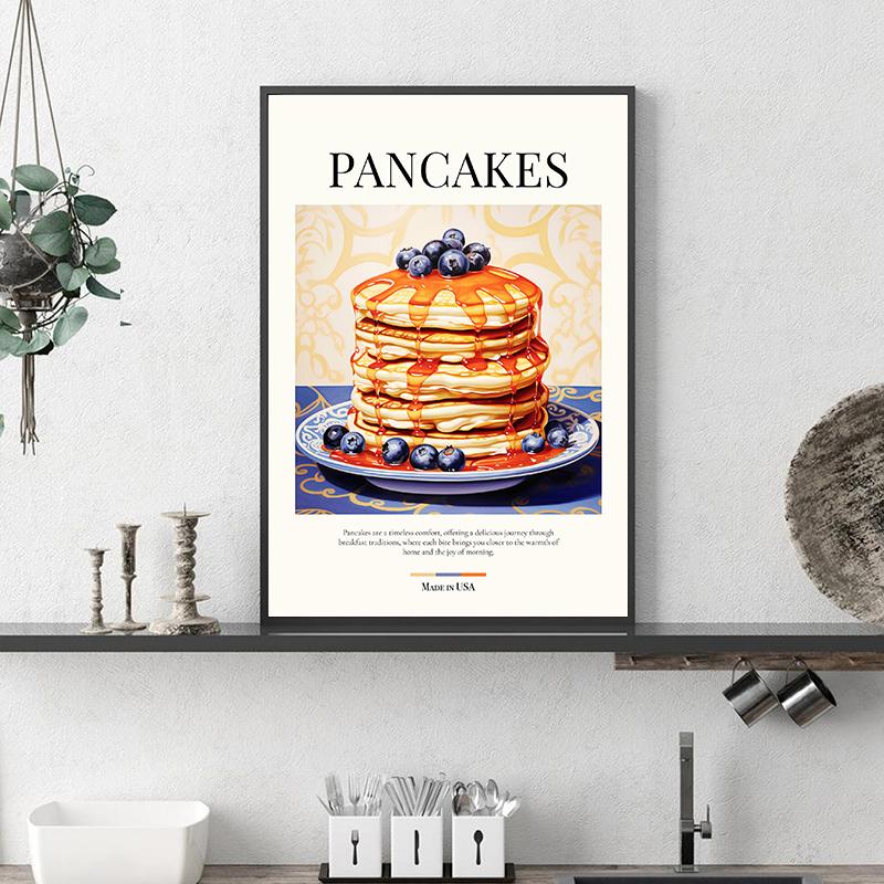 Kitchen Food Poster Patatas Bravas Churros Pizza Pancakes Canvas Painting Prints Wall Picture for Bar Dining Room Home Decor