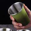 Yousheng Stainless Steel Cup, Reusable with Gradient Color Camping Cup, Frosted Texture Lightweight Beer Cup for Outdoor Picnic
