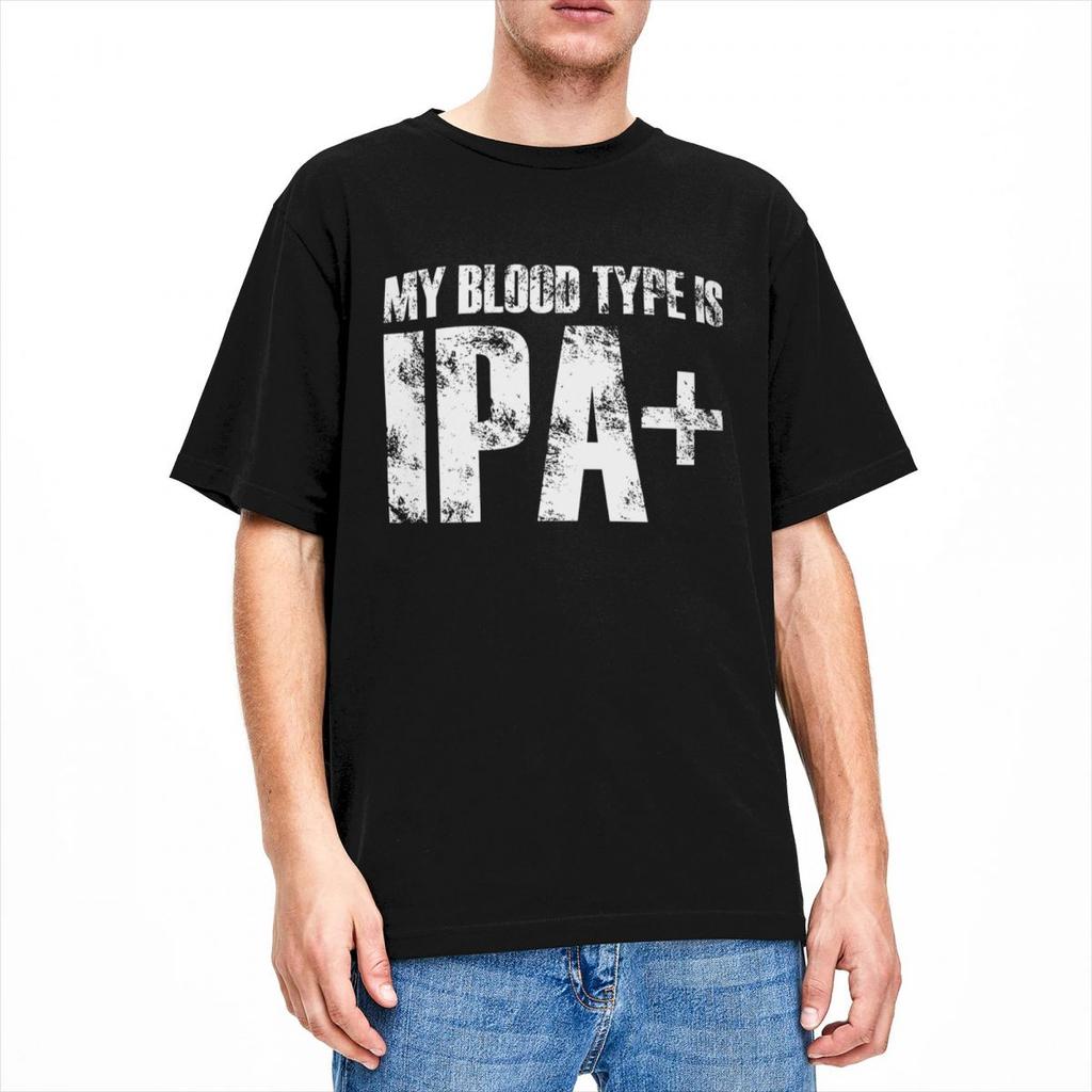 Meine Blutgruppe ist IPA Merch Shirt für Männer Frauen Craft Beer Liebhaber Vintage 100% Baumwolle Grafikdruck T-Shirts