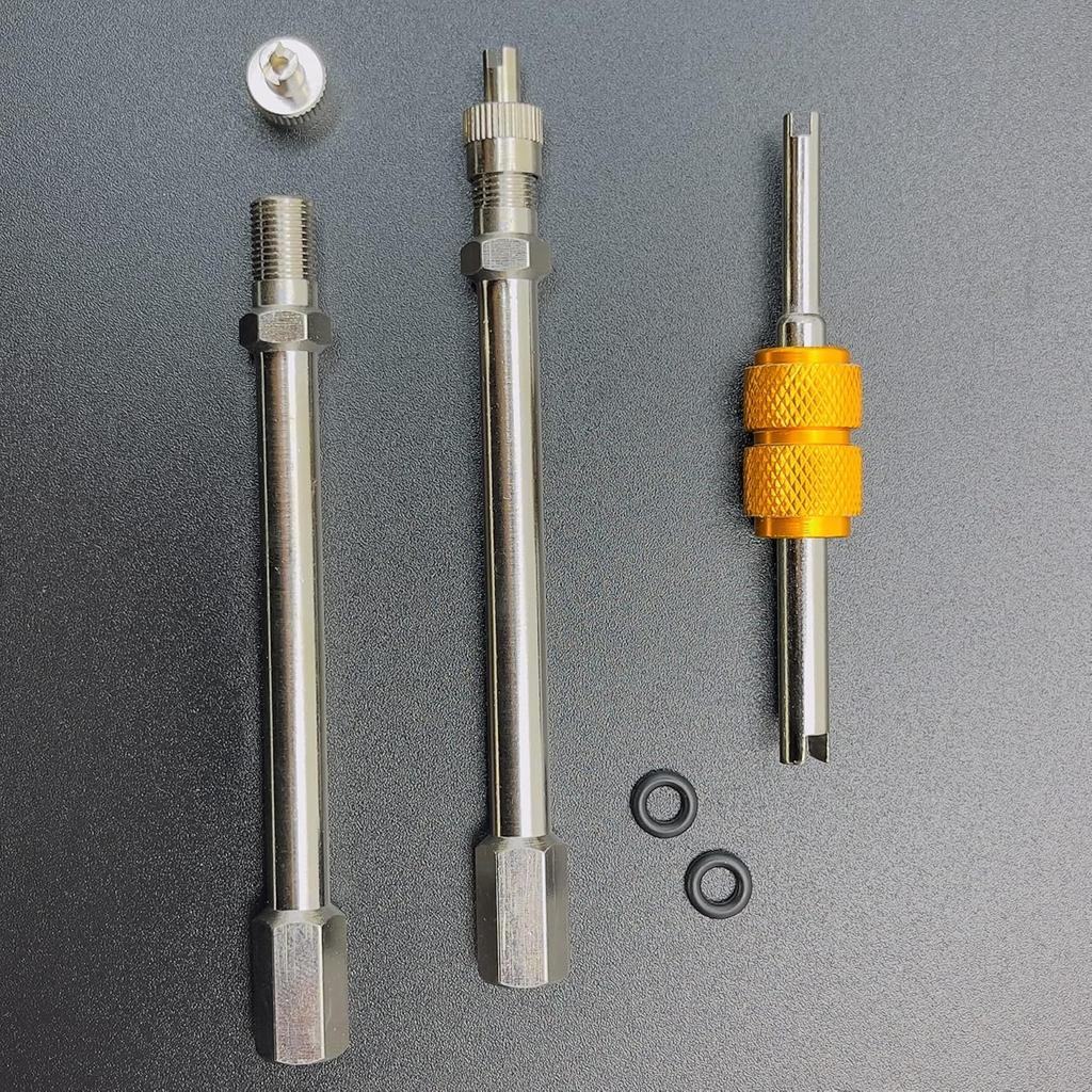 4Inch Dually Valve Stem Extenders,Set Of 2Pcs,Heavey Duty,100Mm Straight Metal Dual Wheel Valve Stem Extensions For Truck Tires, RV Tires, Motorhome,