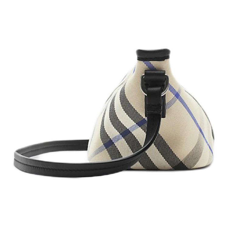 Burberry Vintage Check Canvas Mini Shoulder Bag For Women Daily Travel Use