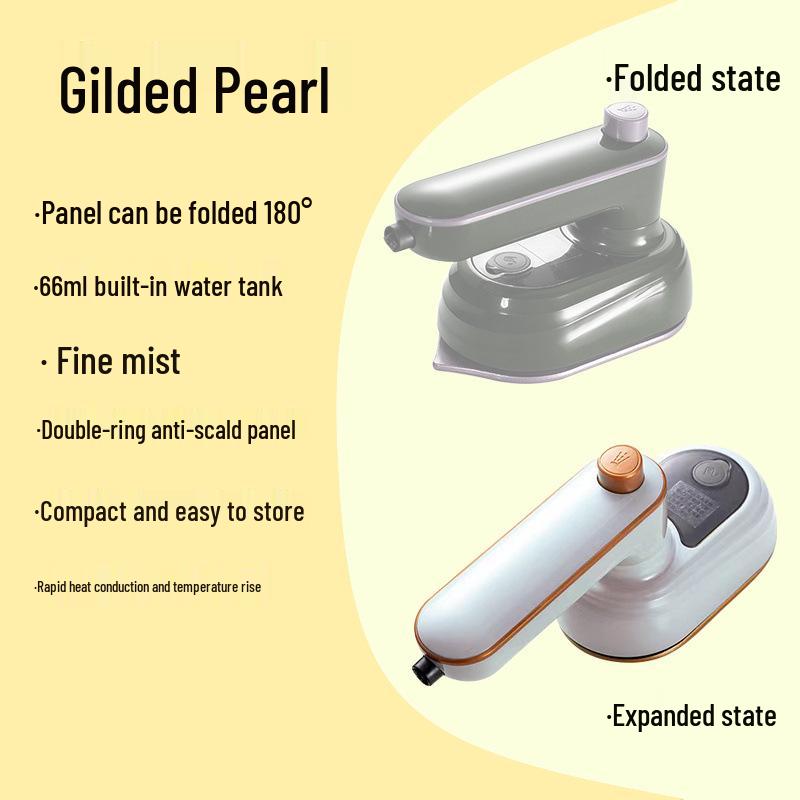 Compact Foldable Handheld Garment Steamer for Dormitory and Household Use