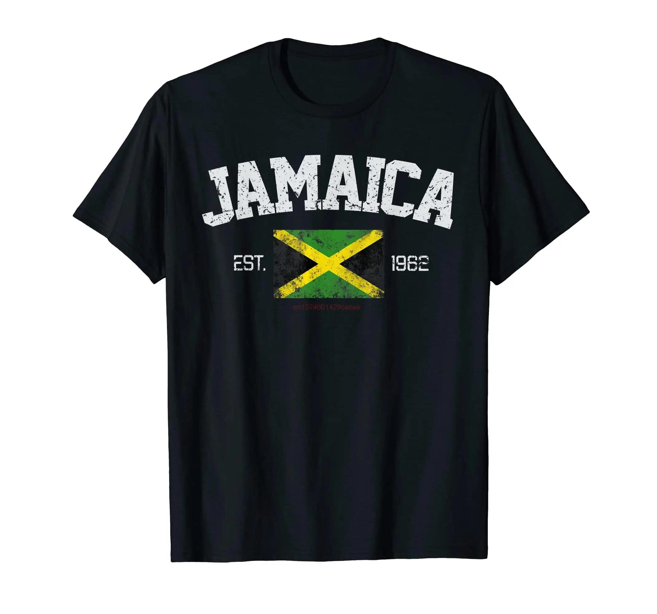 

Hip Hop MEN WOMEN UNISEX T Shirts Size S6XL Vintage JAMAICA Independence Day Flag Est 1982 Souvenir TShirt Gift S