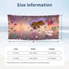 Teddy Bear Valentines Day Theme Quick Dry Beach Towel Custom Name Text Print Large Sand Resistant Towel Beach Vacation