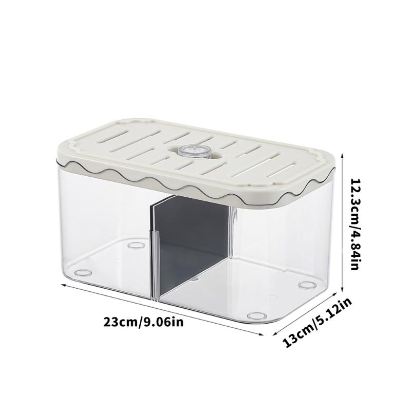 Tabletop Fish Tank Aquarium Breeding Box with Removable Divider Box for Shrimp Baby Fishes Guppy Accessories