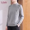 YUZHAOLIN Women's Minimalist Crew Neck Knitted Pullover