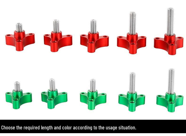 Xingyuan Photography Flat Head Hand-Tightening Screw 3/8" to 1/4" Adapter for Astronomy Accessories, Various Lengths