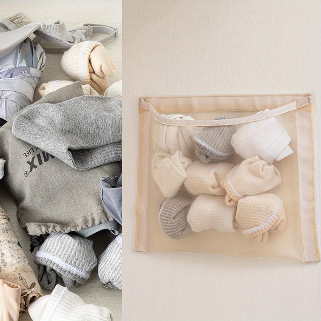 Space-Saving Closet Organizer No-Drill Closet Organizer Hanging Bags For Door/Wall Mounted Storage for Underwear, Socks, Accessories