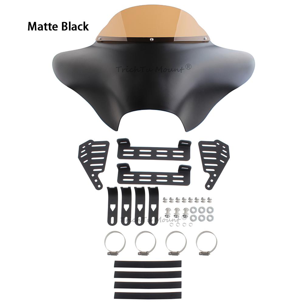 

Для Yamaha V Star 650 Classic XVS650A 1999-2015 Suzuki Honda Harley Мотоциклетная Деталь Передний Бэтвинг Внутренний Внешний Обтекатель+Ветровое Стекло матовый черный