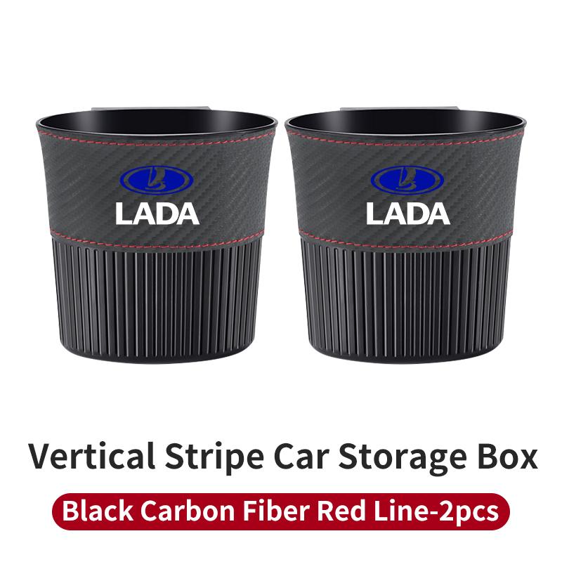Vertically Ribbed Plastic Car Storage Box Trash Can Clip Installation For Lada Priora Sedan Sport Kalina Granta Vesta Niva