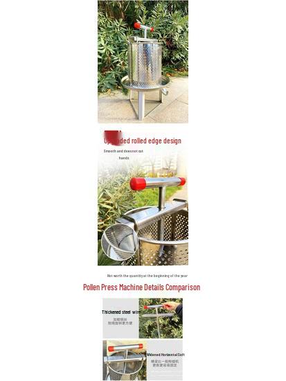Stainless Steel Manual Honey Extractor & Juicer