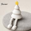 Christmas Tree Ornament Figurine with Articulated Legs, 3D Printed Xmas Statue, Mini Desk Decoration for Home Office Shelf Holiday