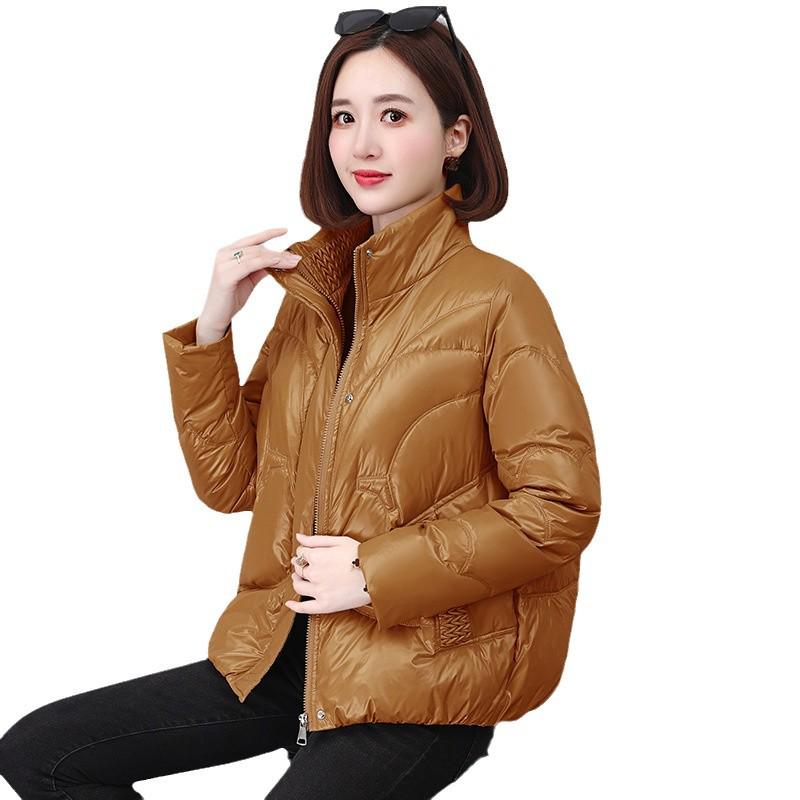 2024 Korean Style Women's Shiny Down Jacket - Winter Fashion Loose Fit, Thick Warm Coat for Mid-Aged Women