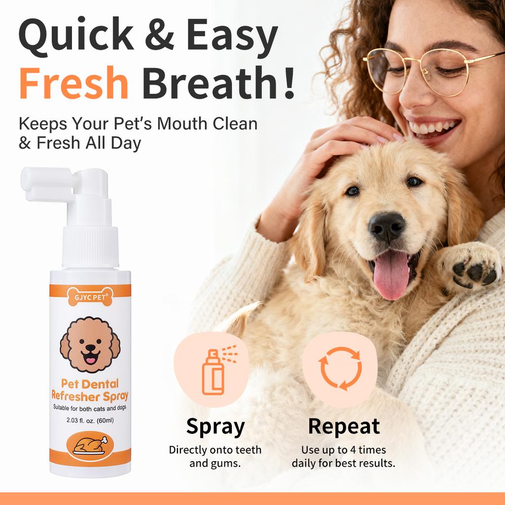 GJYC PET Roast Chicken Pet Oral Fresh Spray Cleanses Teeth Freshens Breath Removes Odors For Dogs Cats