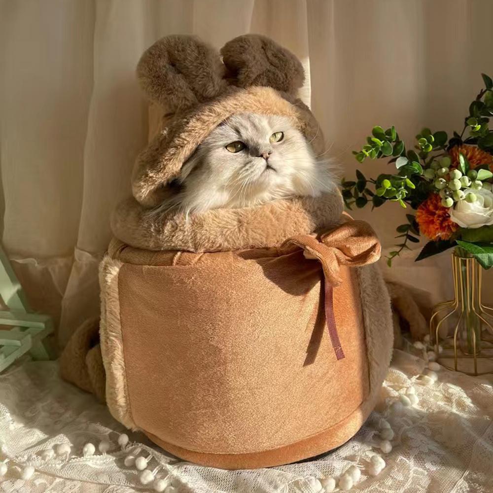 

Мягкий Уютный Бархатный Рюкзак-Переноска для Сфинкса Зимняя Теплая Сумка для Путешествий с Питомцем для Кошек Gotas Mascotas Гнездо Kedi Дом рюкзак для животных S-suit 0.2-1.5kg коричневый