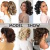 Synthetic Drawstring Ponytail Short Wavy Curly Ponytail Clip In Hair Extensions Natural Looking For Women Daily Use