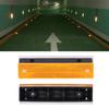 2PCS Rectangle Reflective Sign Road Stud Marker for Highway Traffic Warning Facilities(YellowWhite )