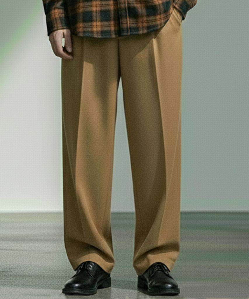 ESN Tailor One-Pleat Hidden Elastic Waist Slacks - 3 Colors