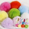 Hair Ball Multicolor Pompoms for Keychains Shoes Hats DIY Handmade Jewelry Craft