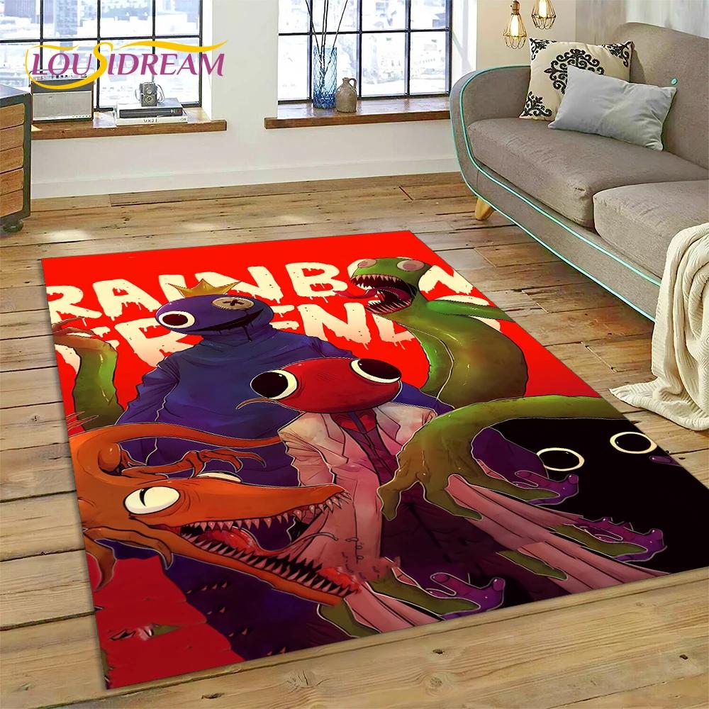 Game R-Rainbow Friends Cartoon Carpet Rug for Bedroom Living Room Home Sofa Decoration,Children Game Large Decor Floor Mat Gift