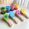 Kids Cartoon Wooden Castanets Bells Music Instruments Baby Clapper Handle Musical Instruments Toys Educational Toys For Children