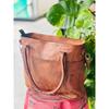 Vintage Women's Real Goat Leather Travel Handbag Shopper Purse Heritage Bag
